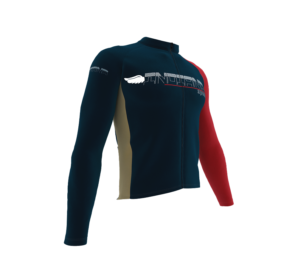 ScudoPro Pro Thermal Long Sleeve Cycling Jersey Indiana USA state Icon landmark identity  | Men and Women