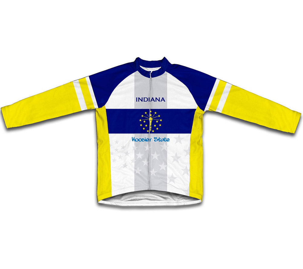 Indiana Flag Short Sleeve Cycling Jersey for Men and Women