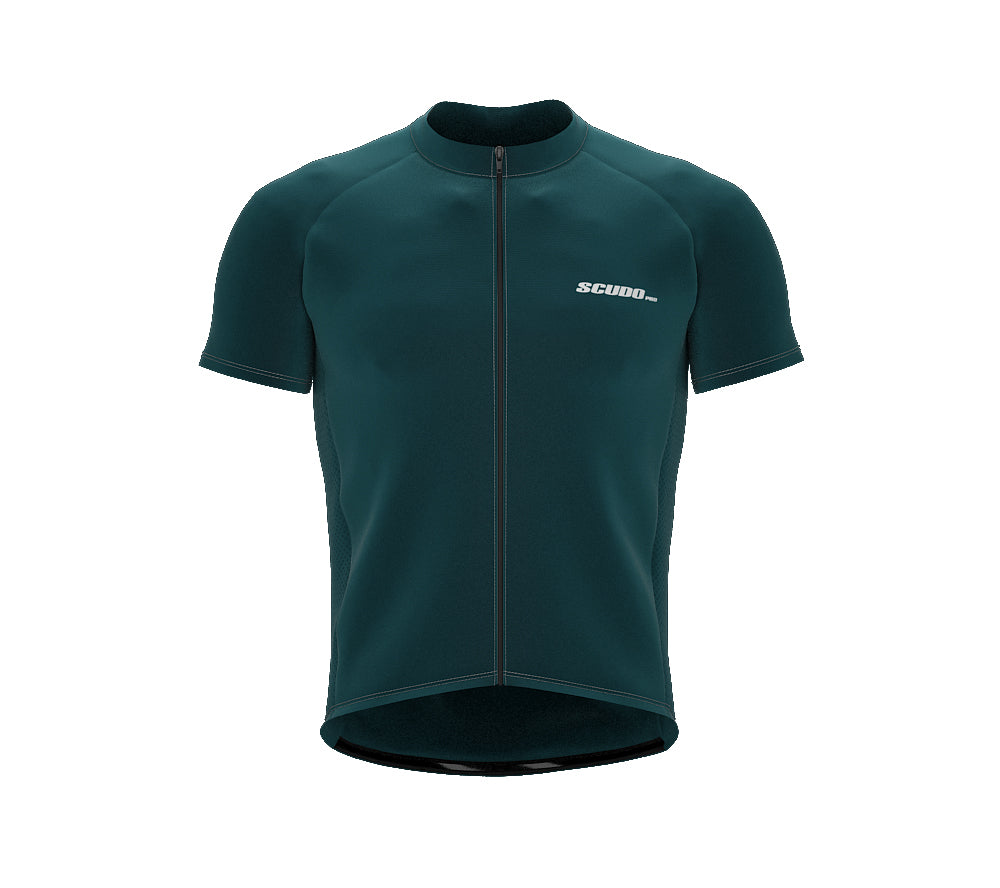 Chroma Contrast |  Short Sleeve Cycling Jersey Indigo - Black zip - Gray seam | Men and Women