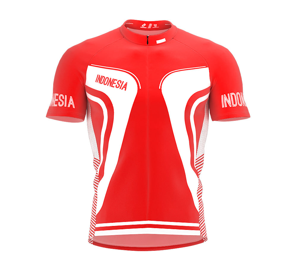 Indonesia  Full Zipper Bike Short Sleeve Cycling Jersey