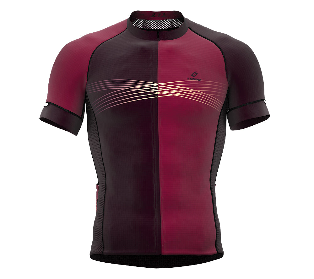 Inspired Burgandy Short Sleeve Cycling PRO Jersey