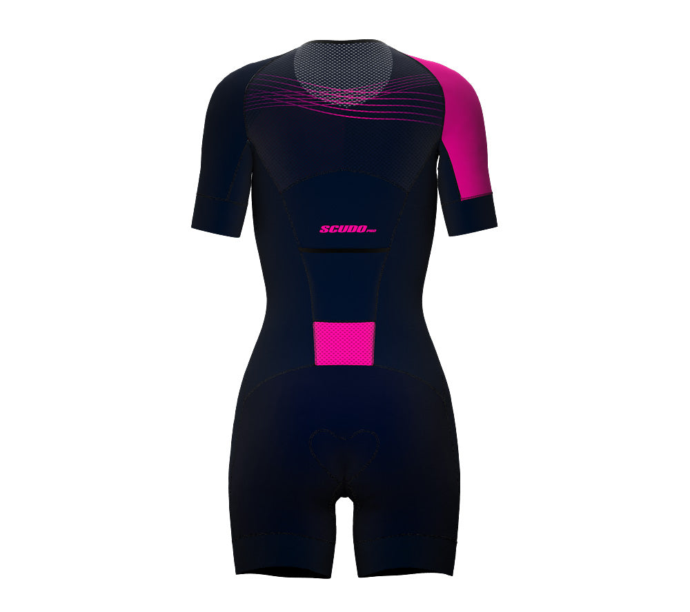 Inspired Pink Scudopro Cycling Skin Suit Short Sleeve for Woman