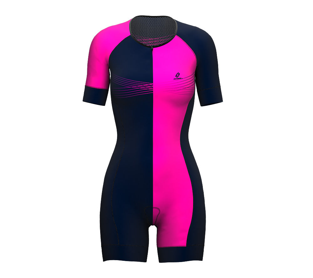 Inspired Pink Scudopro Cycling Skin Suit Short Sleeve for WomanInspired Pink Scudopro Cycling Skin Suit Short Sleeve for Woman