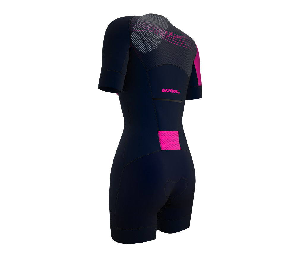 Inspired Pink Scudopro Cycling Skin Suit Short Sleeve for Woman