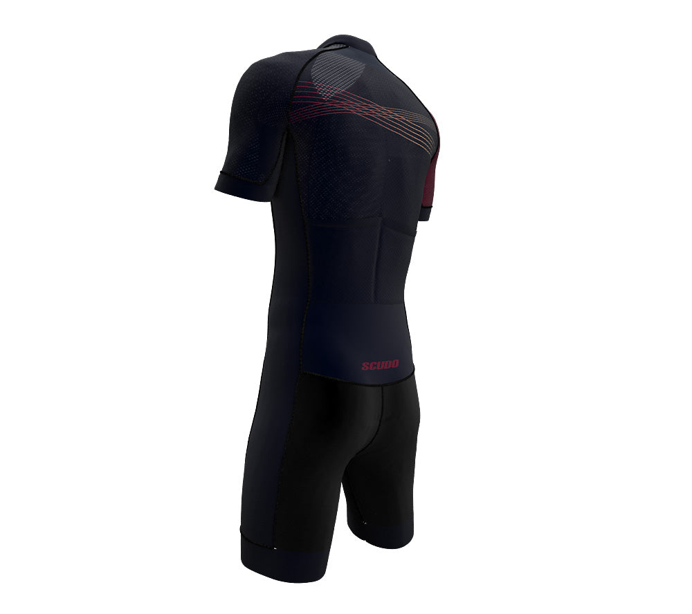 Inspired Red Wine Scudopro Cycling Speedsuit for Man