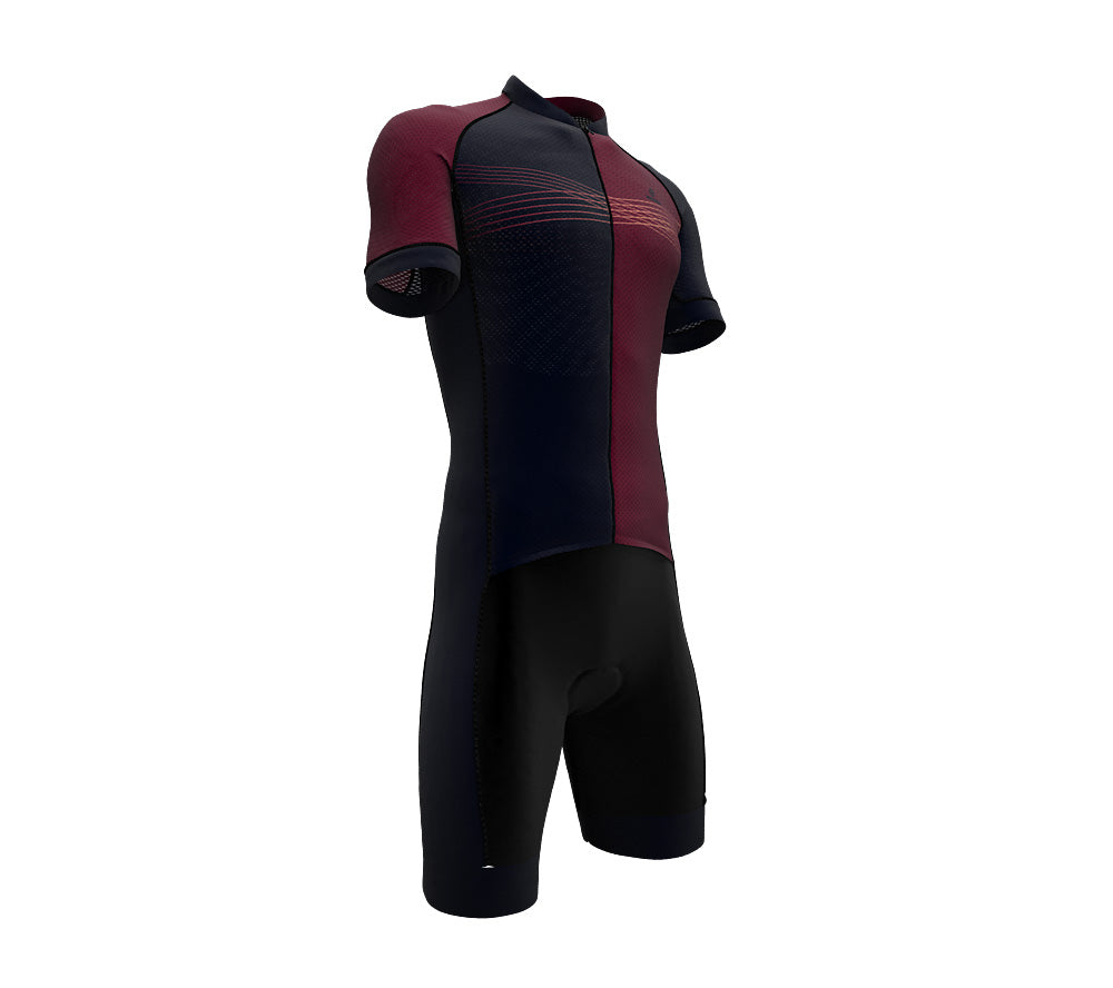 Inspired Red Wine Scudopro Cycling Speedsuit for Man