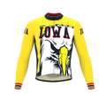 ScudoPro Pro Thermal Long Sleeve Cycling Jersey Iowa USA state Icon landmark identity  | Men and Women