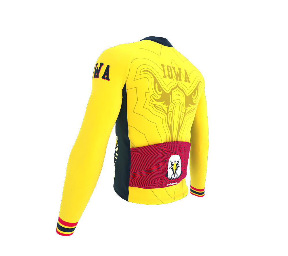 ScudoPro Pro Thermal Long Sleeve Cycling Jersey Iowa USA state Icon landmark identity  | Men and Women