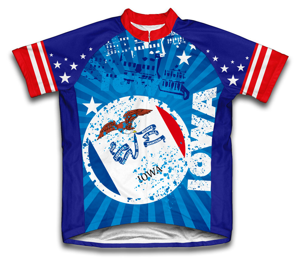 Iowa Short Sleeve Cycling Jersey for Men and Women