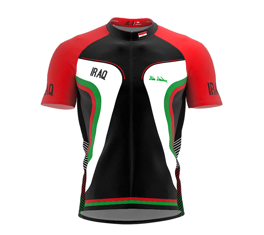 Iraq  Full Zipper Bike Short Sleeve Cycling Jersey