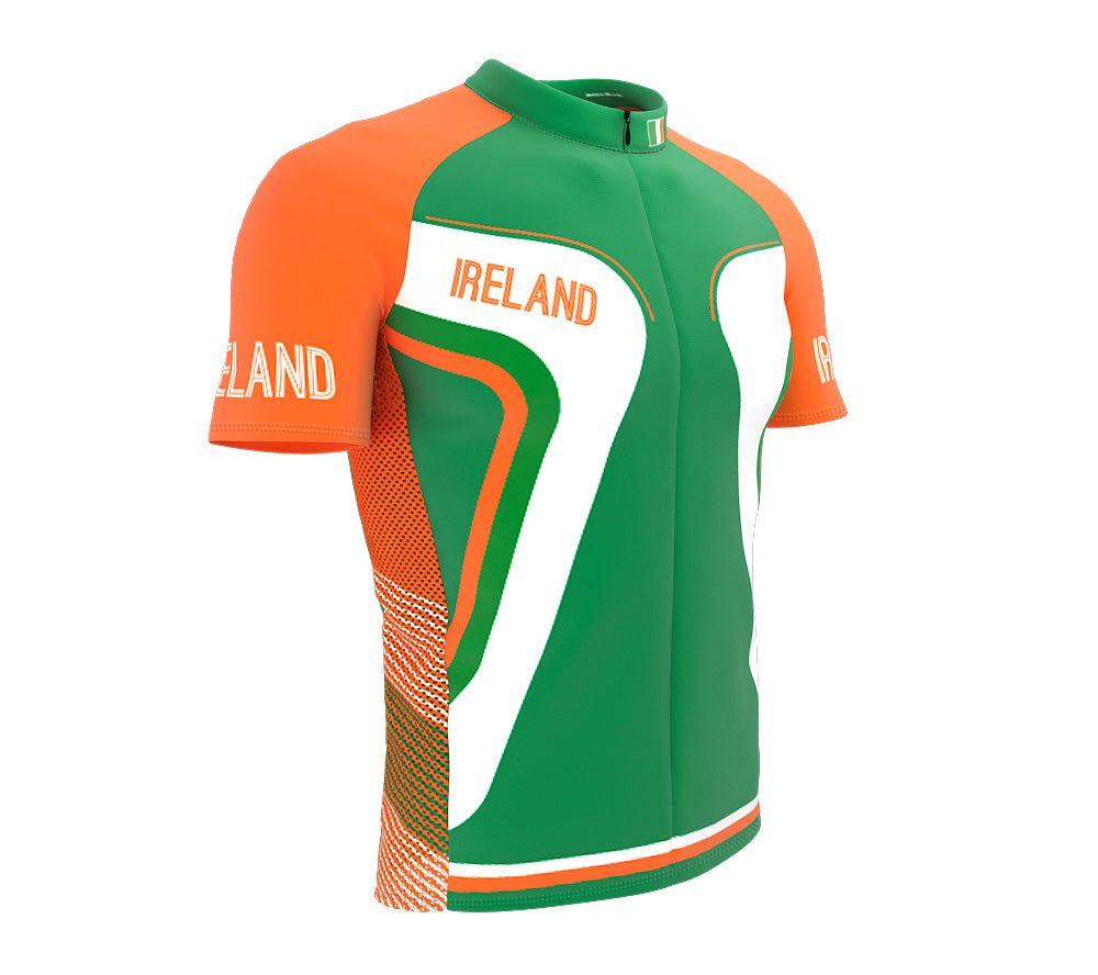 Ireland  Full Zipper Bike Short Sleeve Cycling Jersey