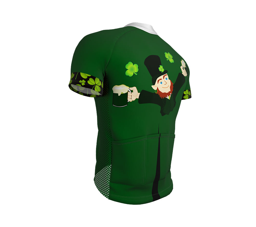 Iris Tuxedo St. Patrick's Day Short Sleeve Cycling Jersey for Men and Women