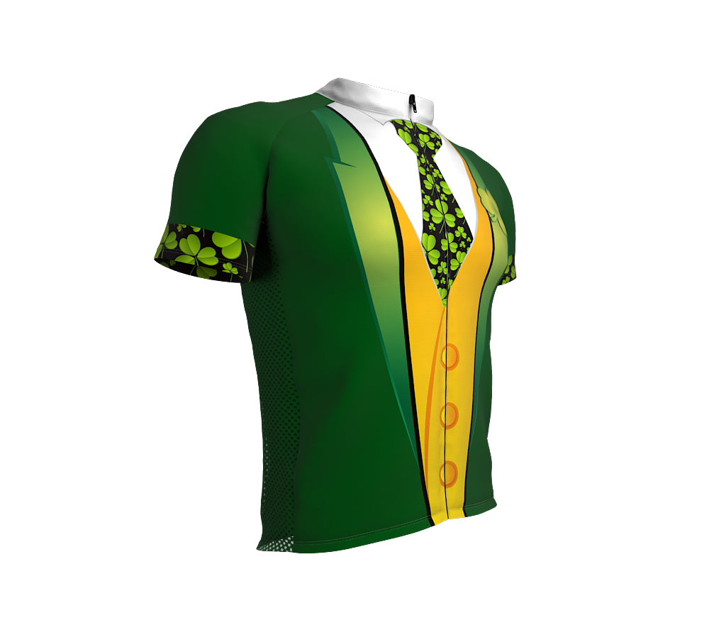 Iris Tuxedo St. Patrick's Day Short Sleeve Cycling Jersey for Men and Women