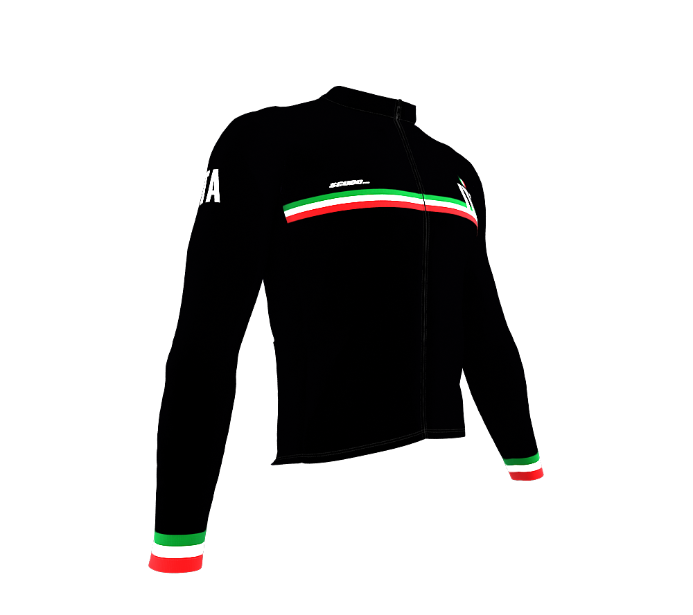 ScudoPro Pro Thermal Long Sleeve Cycling Jersey Country CODE Italy Black | Men and Women