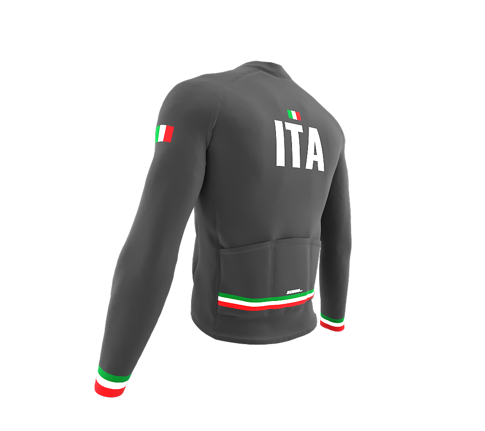 ScudoPro Pro Thermal Long Sleeve Cycling Jersey Country CODE Italy Gray | Men and Women