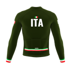 ScudoPro Pro Thermal Long Sleeve Cycling Jersey Country CODE Italy Green | Men and Women