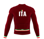 ScudoPro Pro Thermal Long Sleeve Cycling Jersey Country CODE Italy Vine | Men and Women