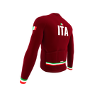 ScudoPro Pro Thermal Long Sleeve Cycling Jersey Country CODE Italy Vine | Men and Women