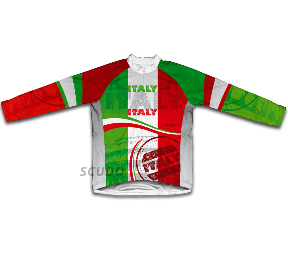 Italy Flag Winter Thermal Cycling Jersey