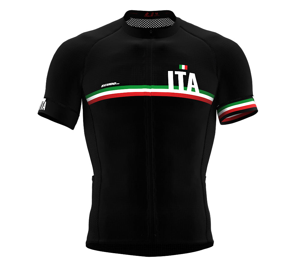 Italy Black CODE Short Sleeve Cycling PRO Jersey for Men and WomenItaly Black CODE Short Sleeve Cycling PRO Jersey for Men and Women