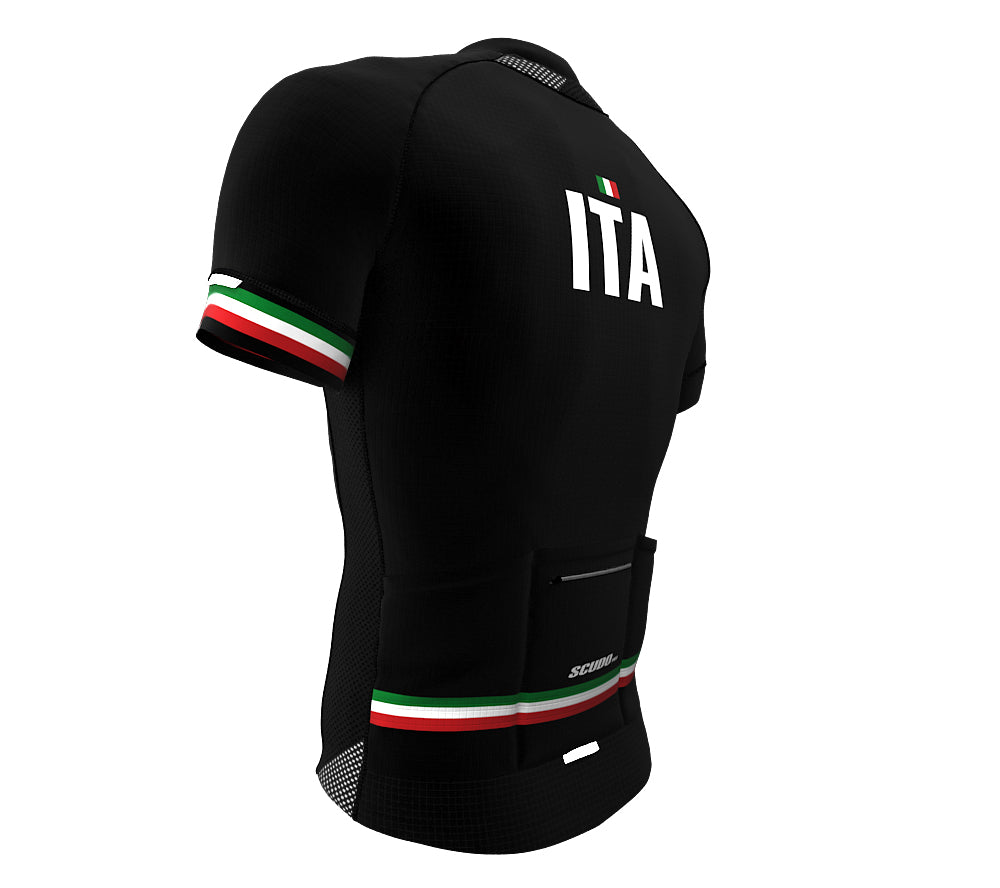 Italy Black CODE Short Sleeve Cycling PRO Jersey for Men and Women