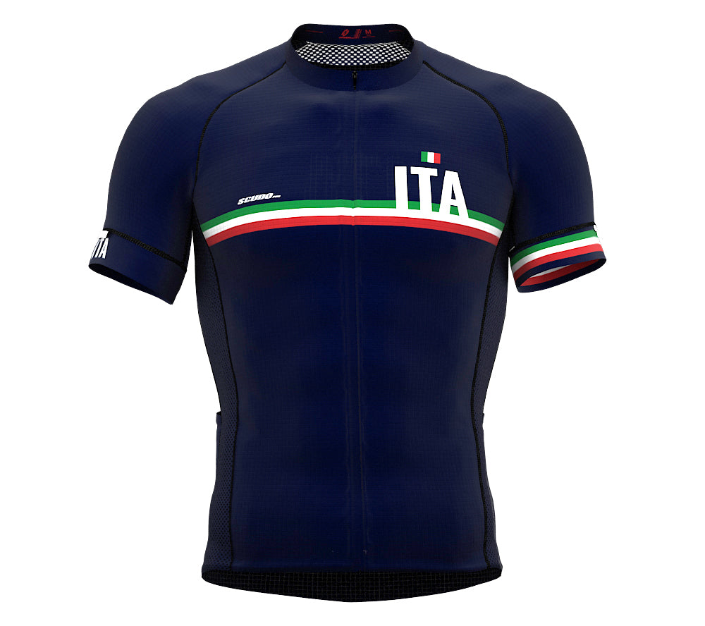 Italy Blue CODE Short Sleeve Cycling PRO Jersey for Men and WomenItaly Blue CODE Short Sleeve Cycling PRO Jersey for Men and Women