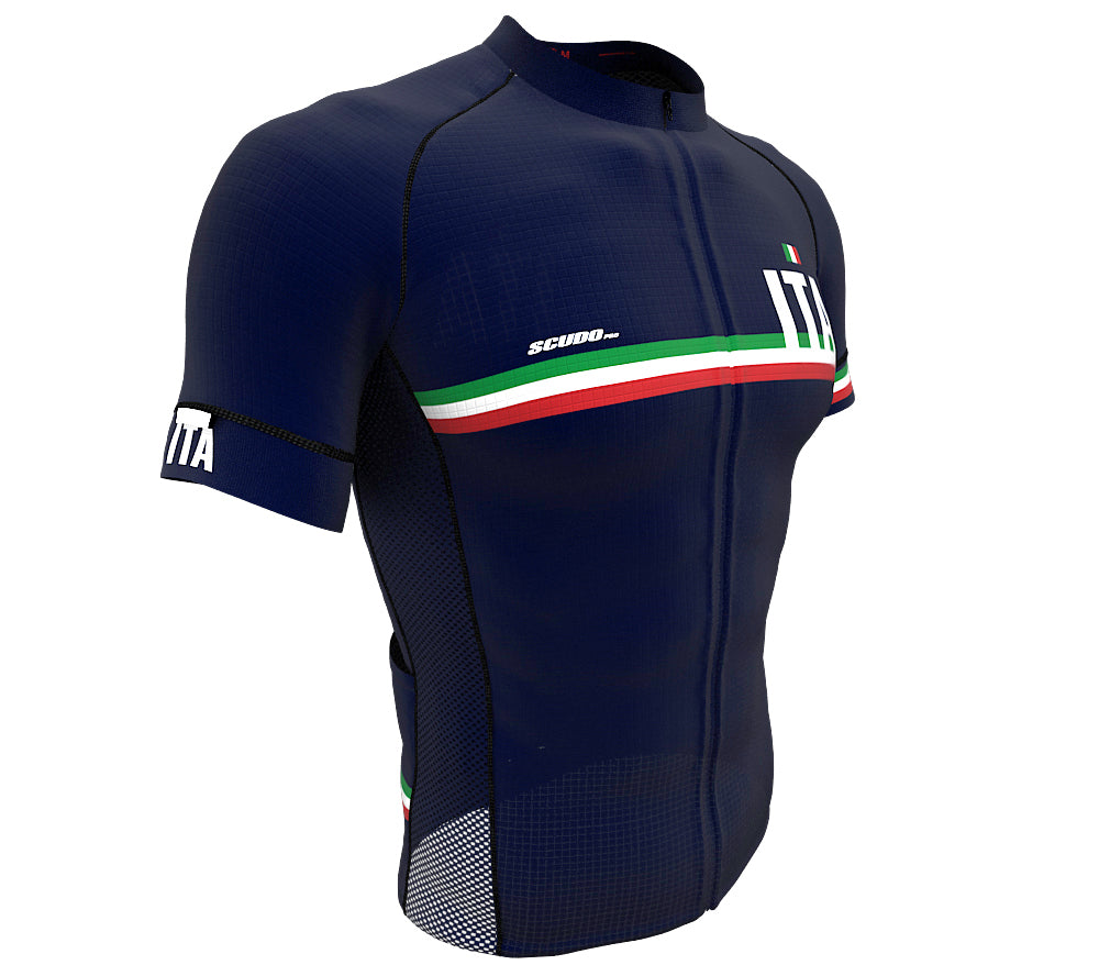 Italy Blue CODE Short Sleeve Cycling PRO Jersey for Men and Women