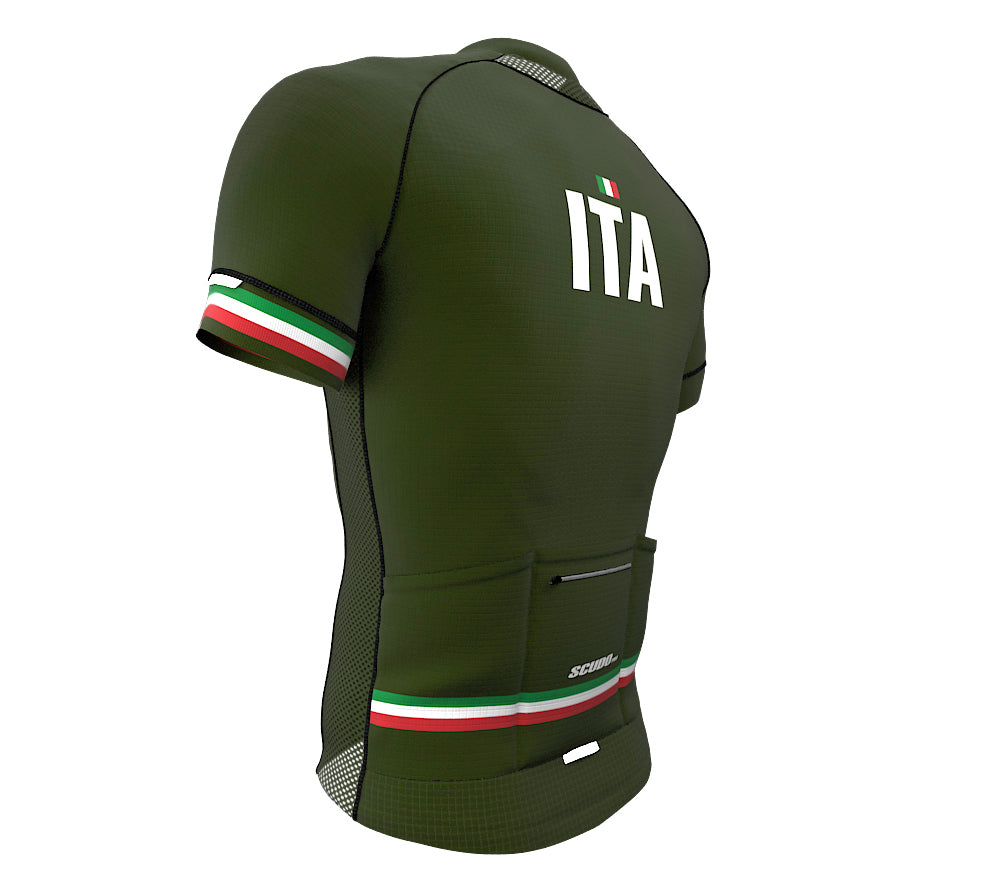 Italy Green CODE Short Sleeve Cycling PRO Jersey for Men and Women