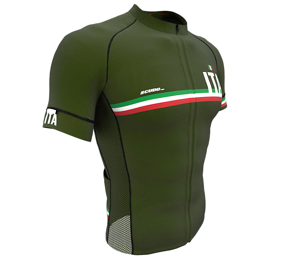 Italy Green CODE Short Sleeve Cycling PRO Jersey for Men and Women