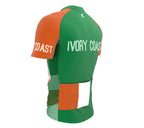 Ivory Coast  Full Zipper Bike Short Sleeve Cycling Jersey
