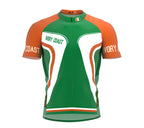 Ivory Coast  Full Zipper Bike Short Sleeve Cycling Jersey