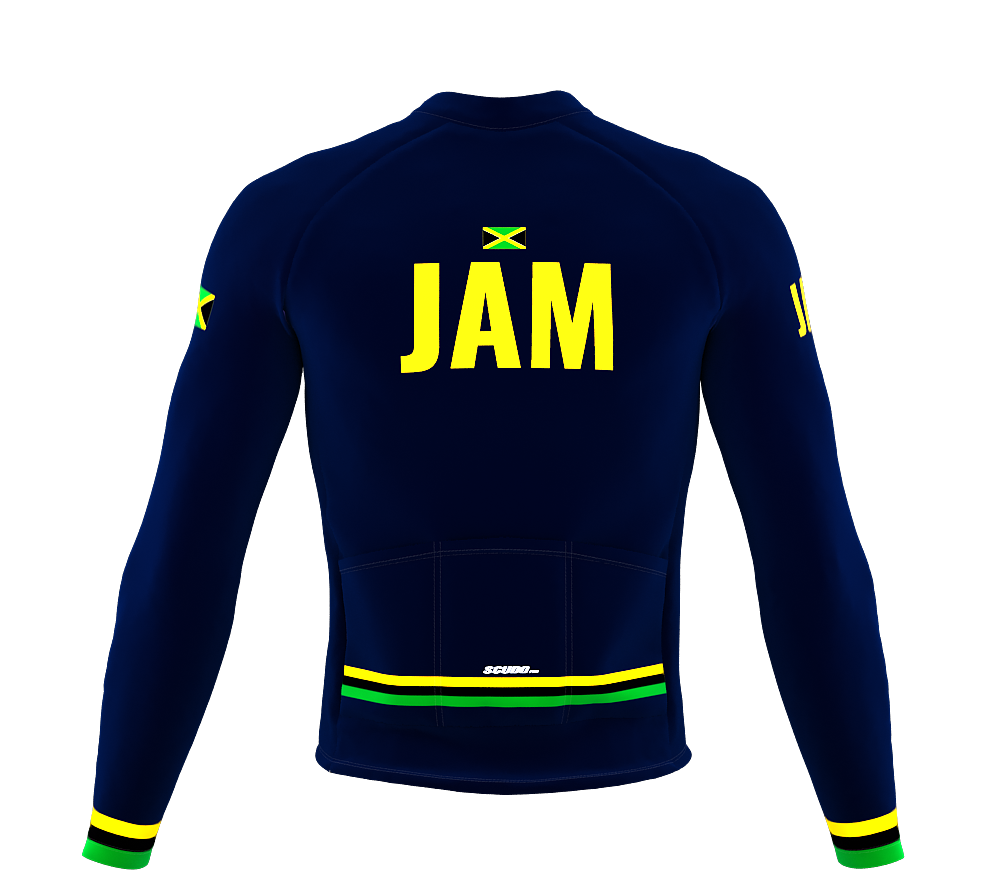 ScudoPro Pro Thermal Long Sleeve Cycling Jersey Country CODE Jamaica Blue | Men and Women
