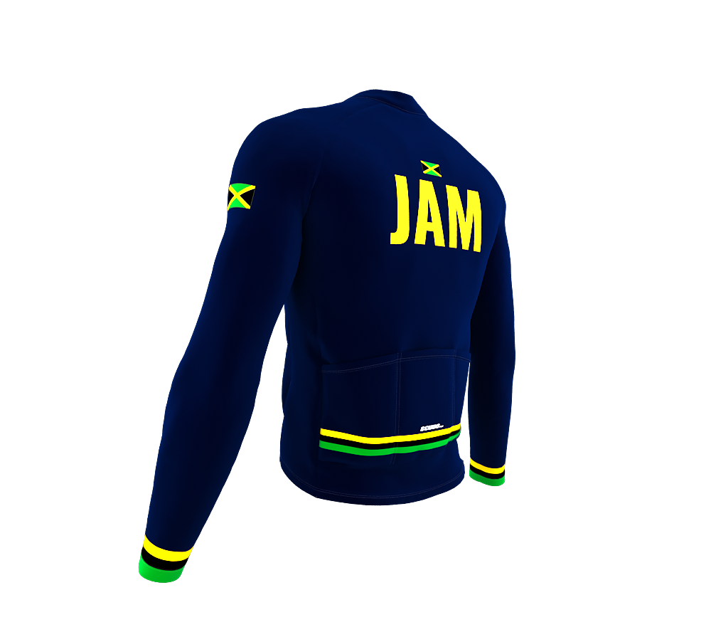 ScudoPro Pro Thermal Long Sleeve Cycling Jersey Country CODE Jamaica Blue | Men and Women