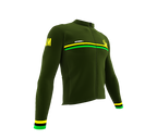ScudoPro Pro Thermal Long Sleeve Cycling Jersey Country CODE Jamaica Green | Men and Women