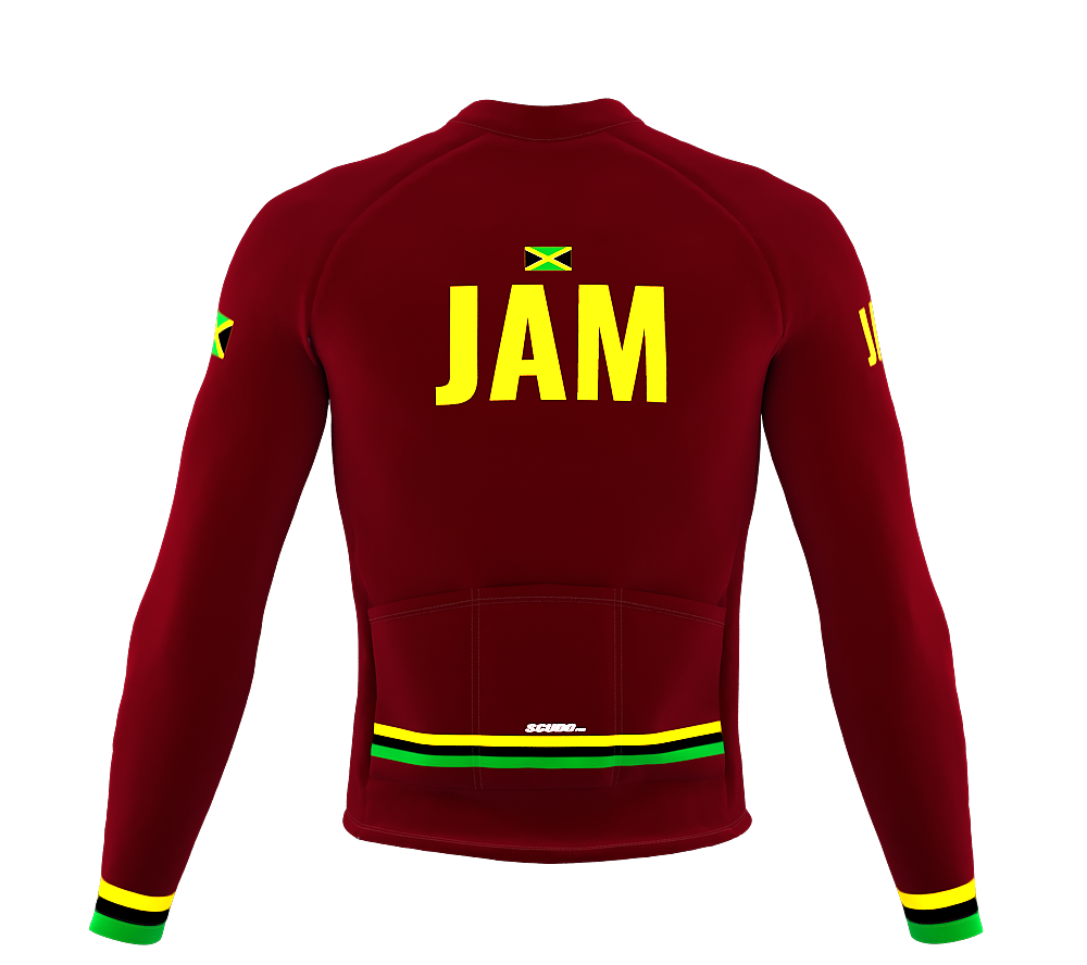 ScudoPro Pro Thermal Long Sleeve Cycling Jersey Country CODE Jamaica Vine | Men and Women