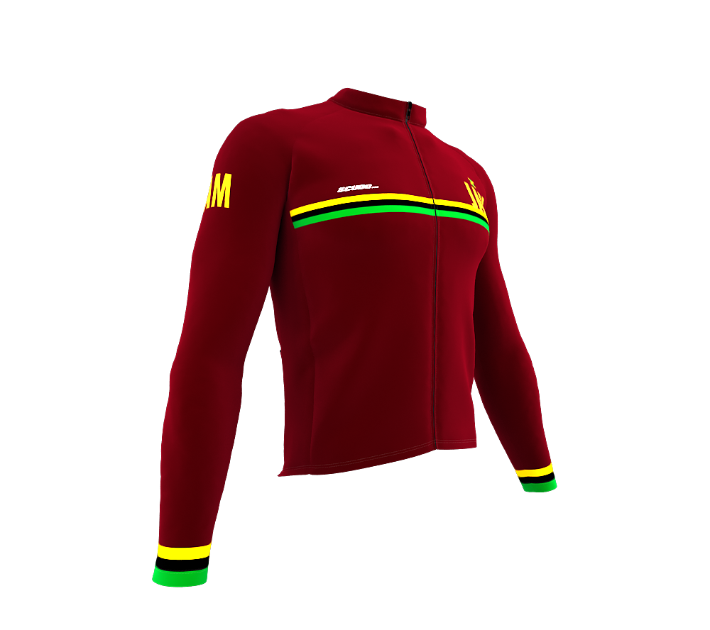 ScudoPro Pro Thermal Long Sleeve Cycling Jersey Country CODE Jamaica Vine | Men and Women