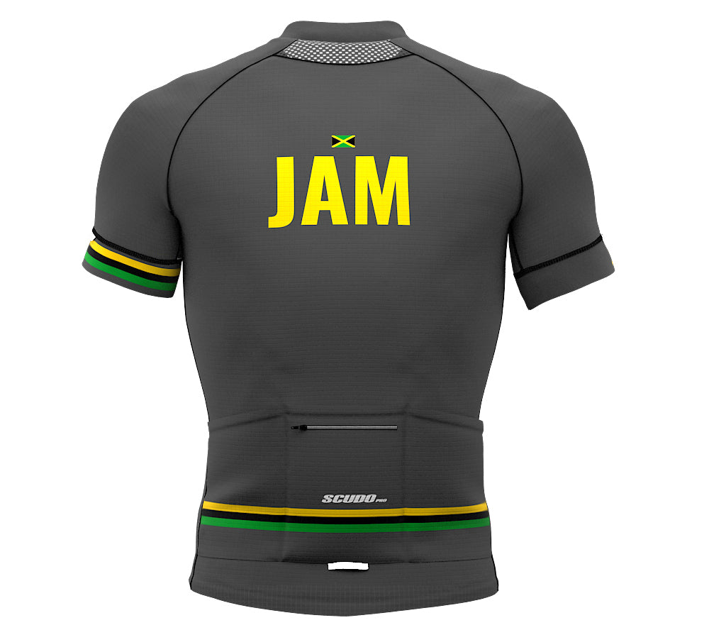 Jamaica Gray CODE Short Sleeve Cycling PRO Jersey for Men and Women
