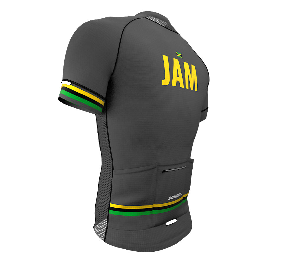 Jamaica Gray CODE Short Sleeve Cycling PRO Jersey for Men and Women