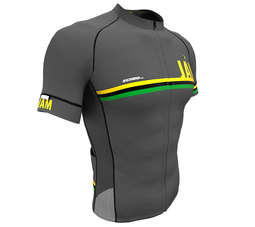 Jamaica Gray CODE Short Sleeve Cycling PRO Jersey for Men and Women