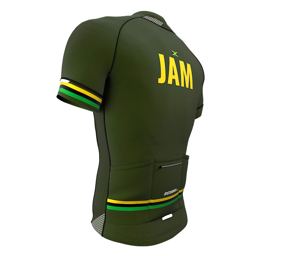 Jamaica Green CODE Short Sleeve Cycling PRO Jersey for Men and Women