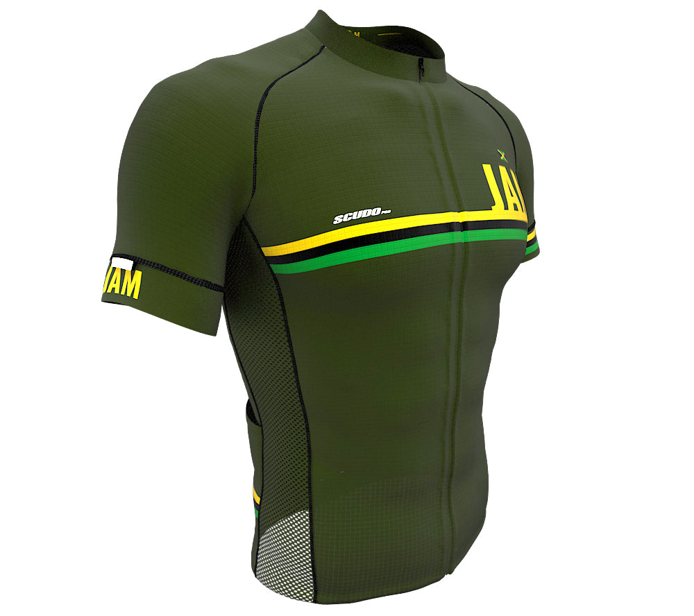 Jamaica Green CODE Short Sleeve Cycling PRO Jersey for Men and Women
