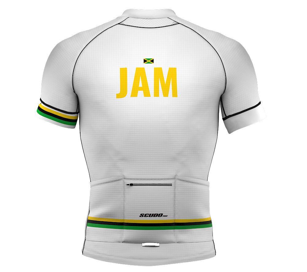 Jamaica White CODE Short Sleeve Cycling PRO Jersey for Men and Women