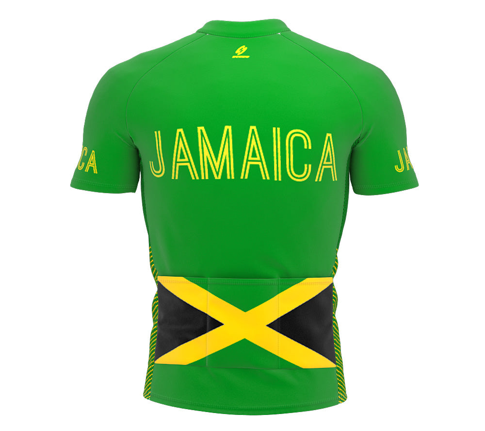 Jamaica Full Zipper Bike Short Sleeve Cycling Jersey for Men