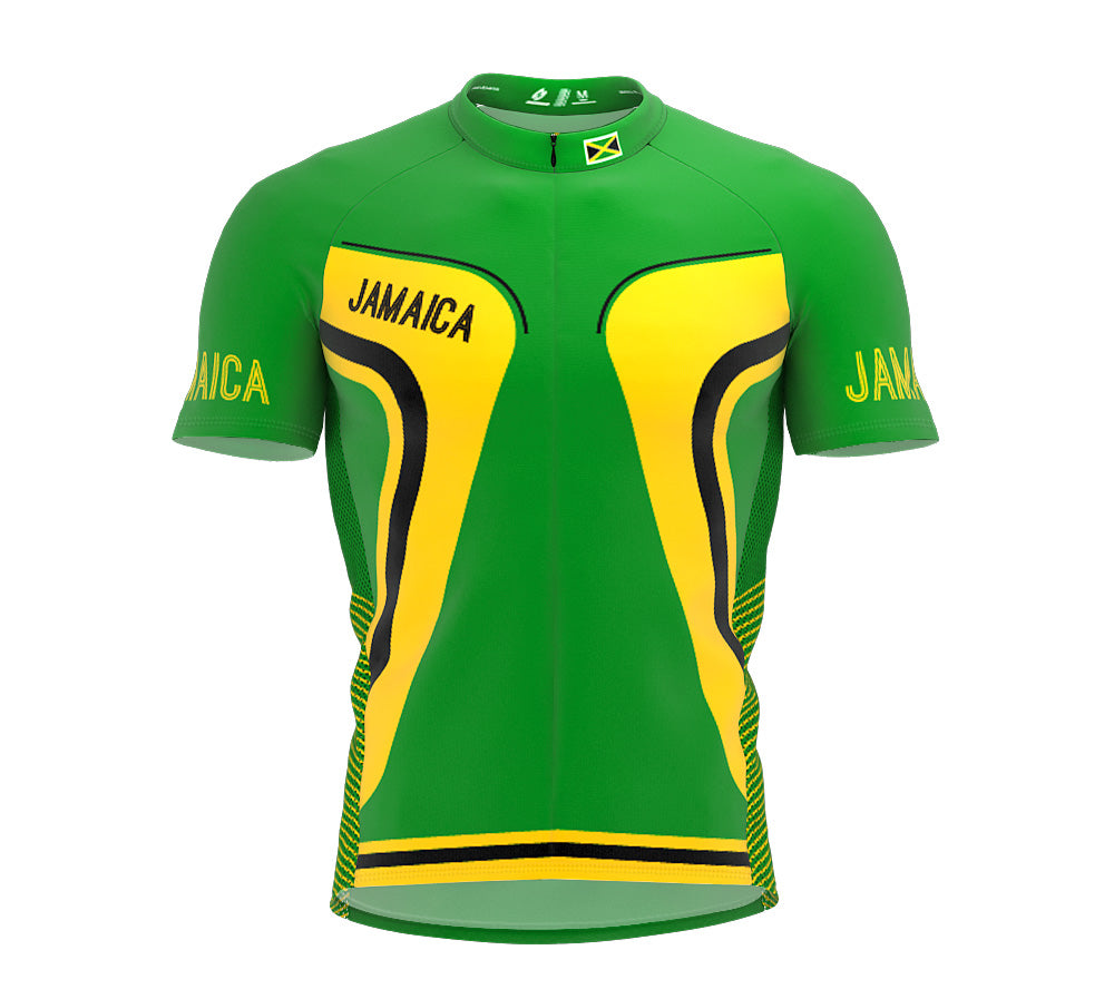 Jamaica  Full Zipper Bike Short Sleeve Cycling Jersey
