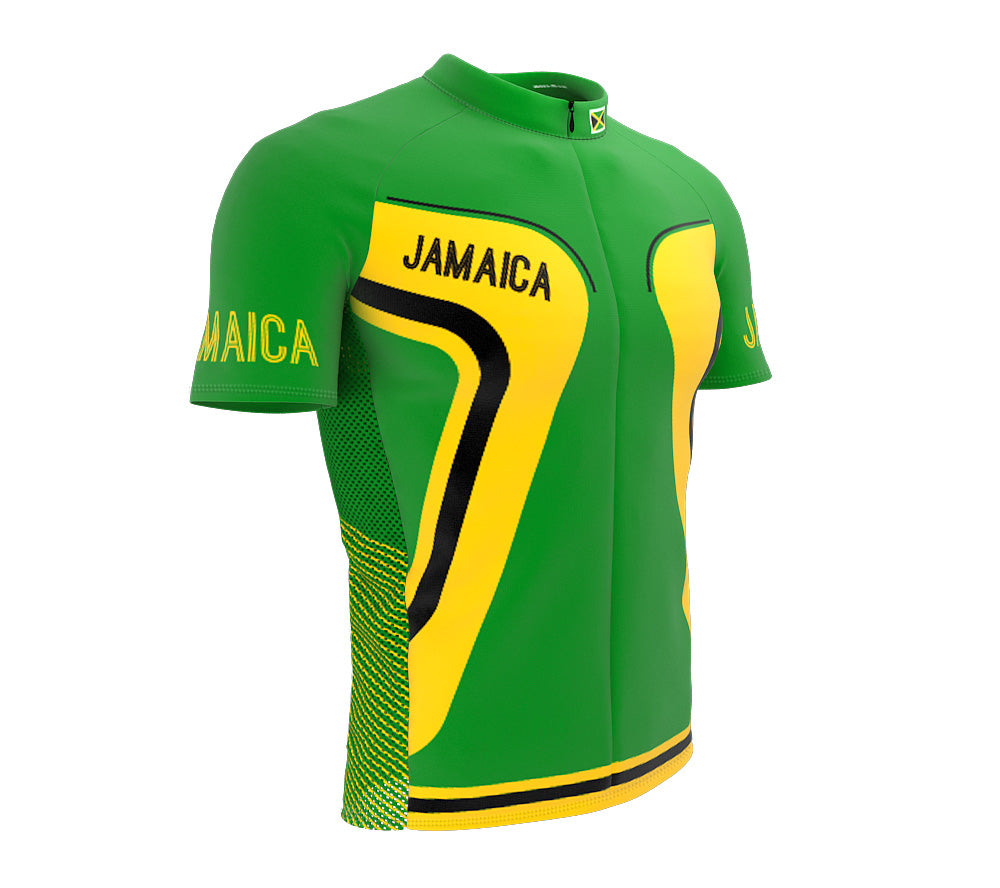 Jamaica  Full Zipper Bike Short Sleeve Cycling Jersey