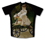 Jean Monet on his Hobby Horse Short Sleeve Cycling Jersey for Men and Women