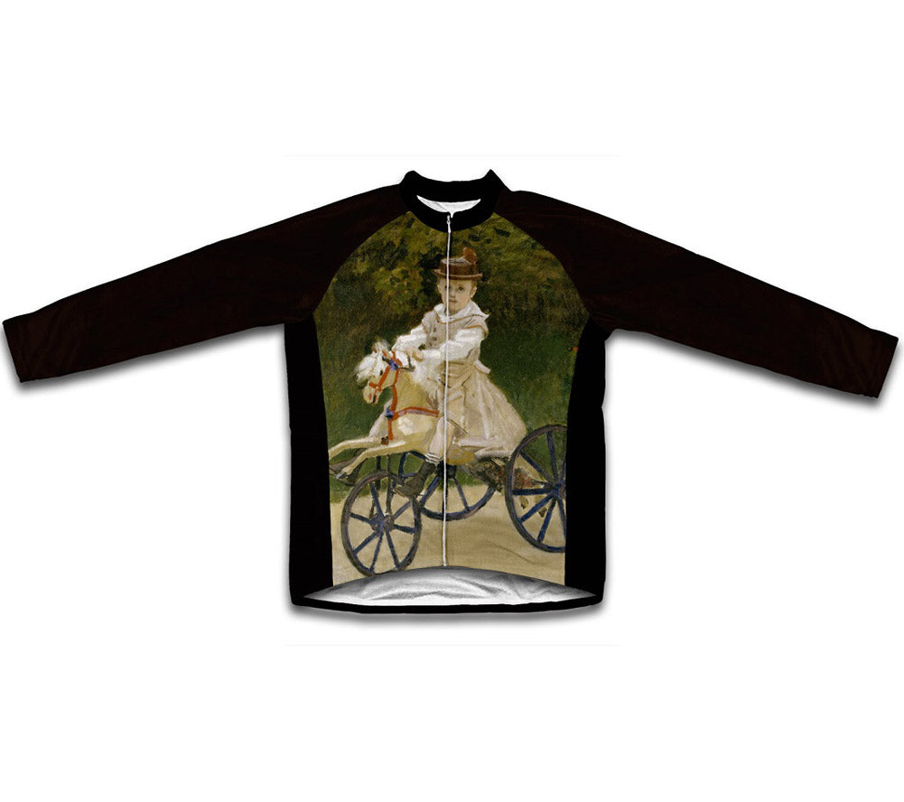 Jean Monet on his Hobby Horse Short Sleeve Cycling Jersey for Men and Women