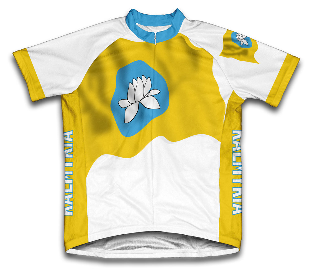 Kalmykia Flag Cycling Jersey for Men and Women