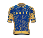 ScudoPro Pro-Elite Short Sleeve Cycling Jersey Kansas USA State Icon landmark symbol identity  | Men and Women