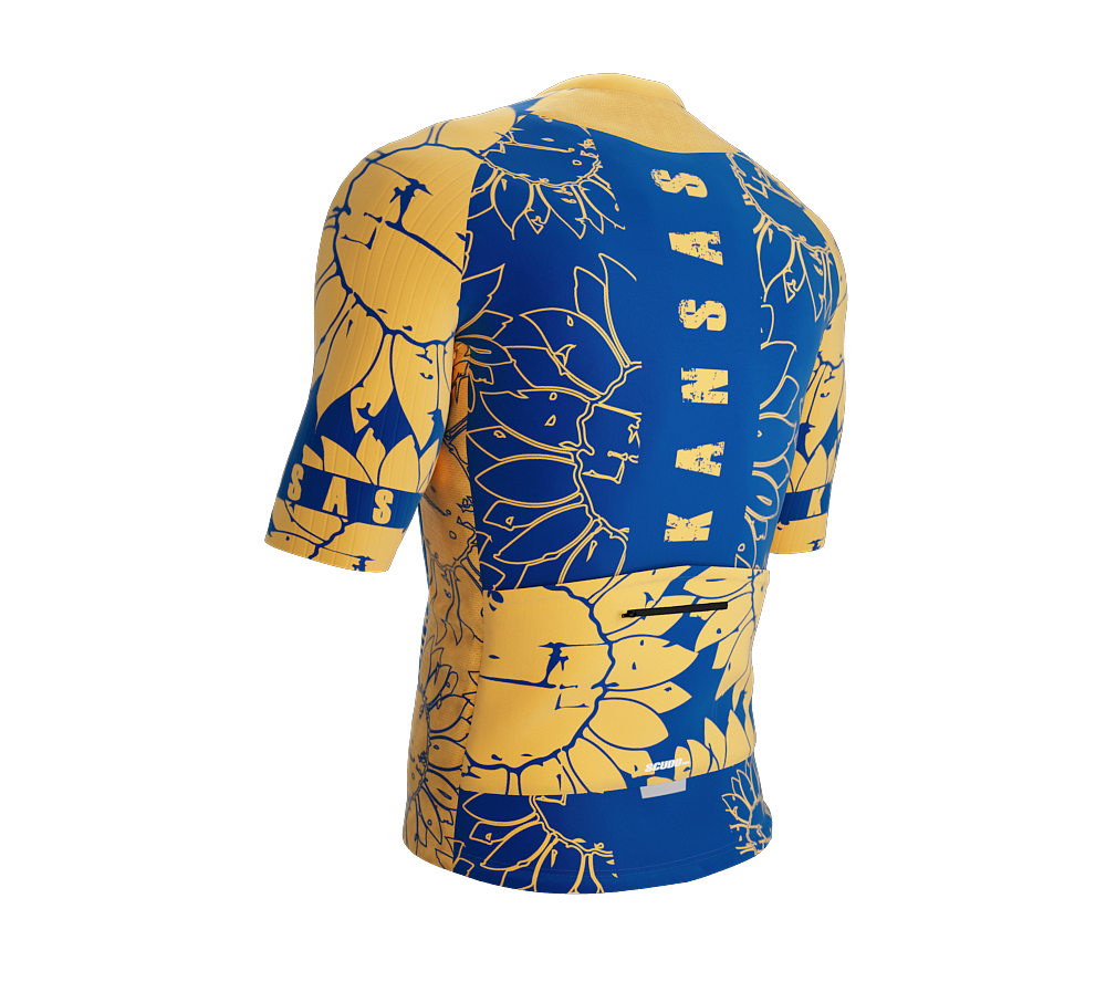 ScudoPro Pro-Elite Short Sleeve Cycling Jersey Kansas USA State Icon landmark symbol identity  | Men and Women